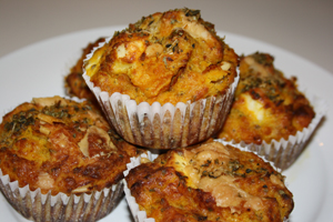 Gluten Free Pumpkin and Feta Muffins