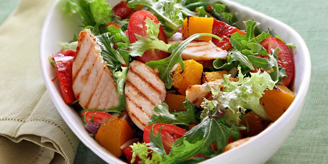 Roast Pumpkin And Chicken Salad