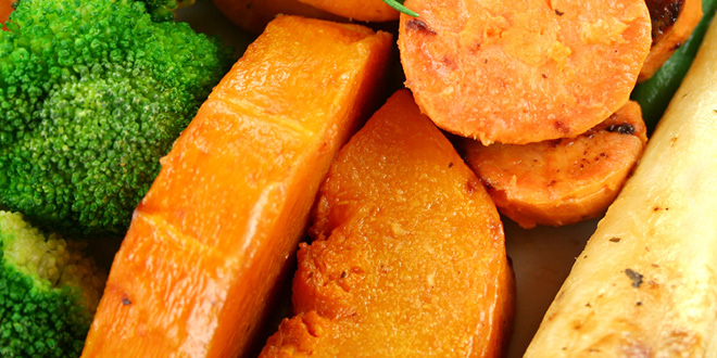 Spicy roast vegetables