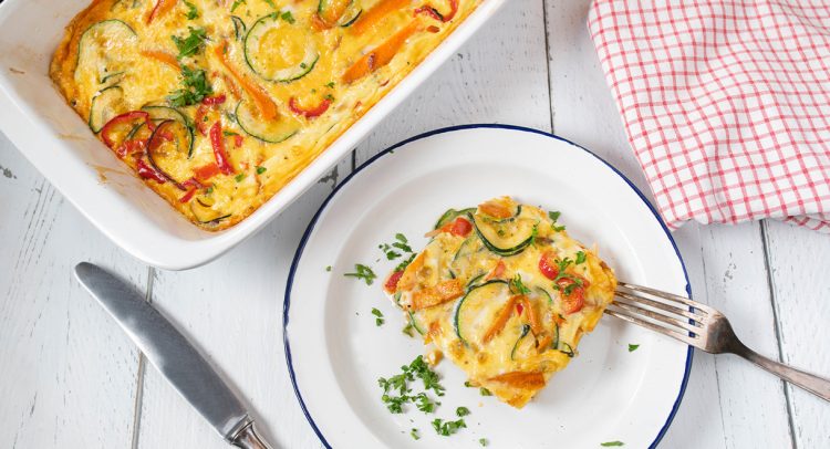 Vegetarian High Protein Baked Eggs With Cottage Cheese