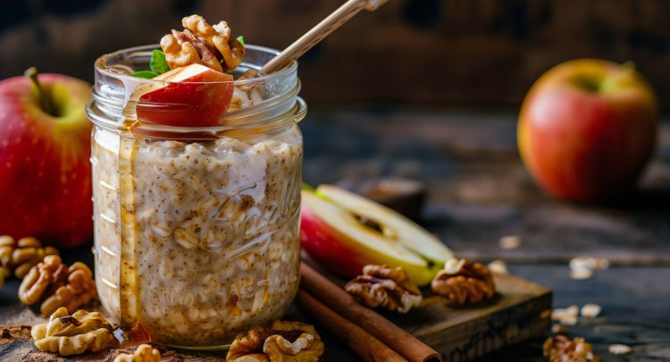 Apple And Cinnamon Overnight Oats