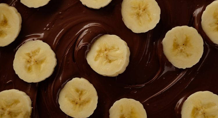 Chocolate Coated Frozen Banana Slices